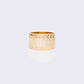 14K Brick Textured Men's Ring