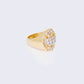 14K Round Cubic Zirconia Baguette Men Ring