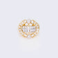 14K Round Cubic Zirconia Baguette Men Ring