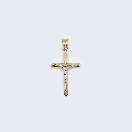 14K Christ In Cross Pendant Charm