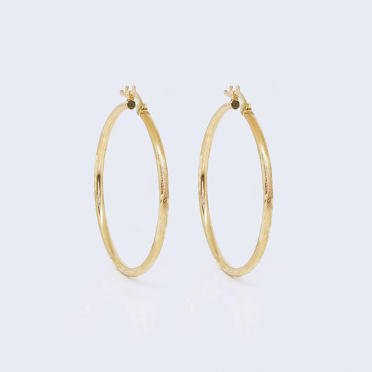 10K Gold Classic Hoop Earrings