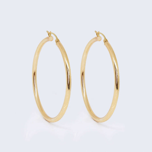 10K Gold Classic Hoop Earrings