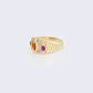 14K Multi Color Cubic Zirconia Band