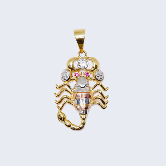 10K Gold Scorpion Figure Pendant Charm