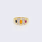 14K Multi Color Cubic Zirconia Band