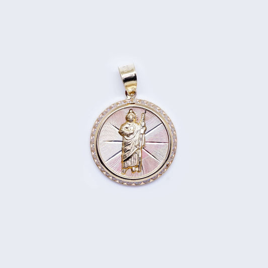 14K Saint Judas Tadeo Pendant Charm