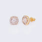 14K Cluster Round 0.26ct Diamond Stud Earrings