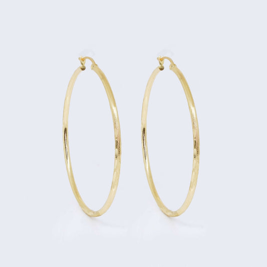 14K Gold Classic Hoop Earrings