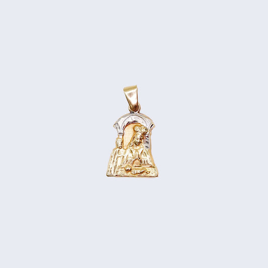 14K Gold Saint Barbara Pendant Charm