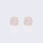 14K Round Cut Pave 0.35ct Diamond Stud Earrings