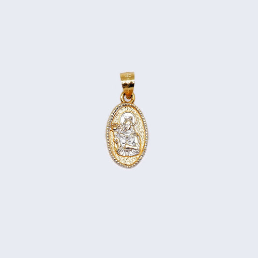 14K Gold Saint Barbara Pendant Charm