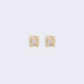 14K Princess Cut Cubic Zirconia Earrings