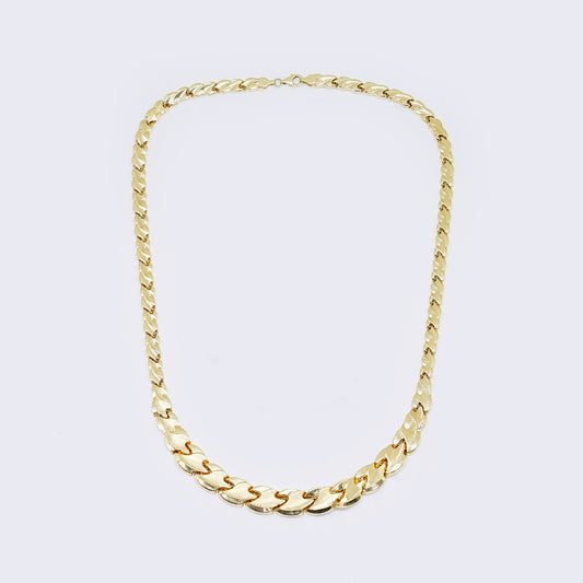 14K Women's Solid Gold Statement Necklace