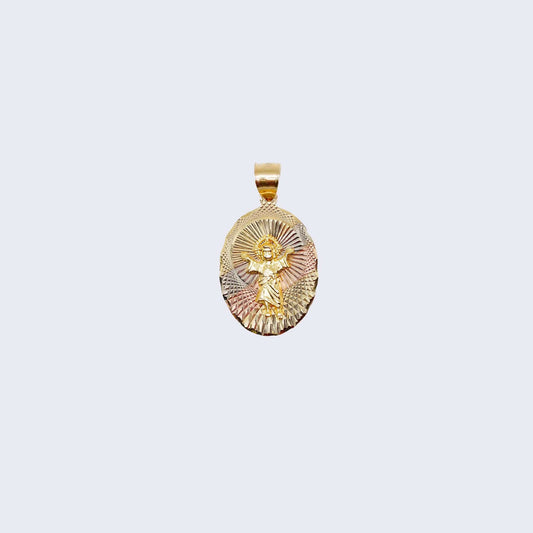 14K Gold Devine Child Divino Niño Pendant Charm