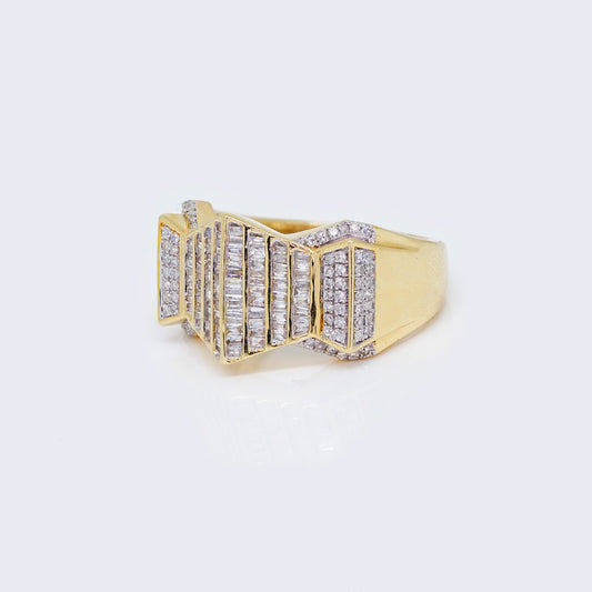 14K Bowtie Diamond Cluster Ring