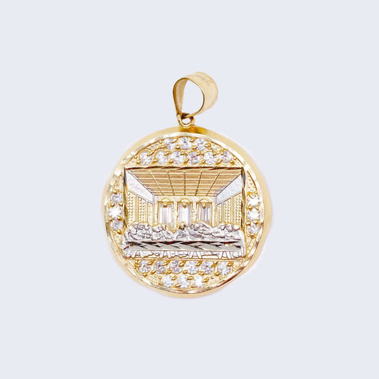 14K Gold Last Dinner La Última Cena Pendant Charm