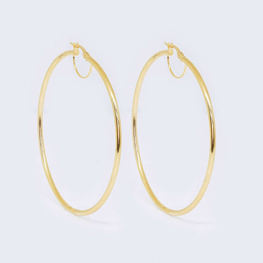 14K Gold Classic Hoop Earrings