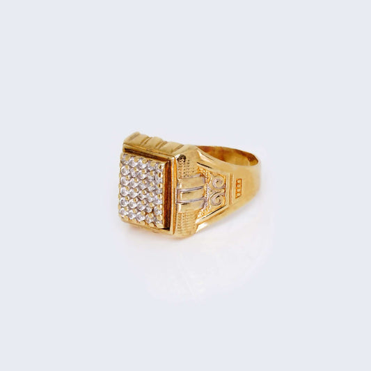 10K WHITE Cubic Zirconia AND YELLOW GOLD