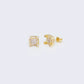 14K Princess Cut Cubic Zirconia Earrings