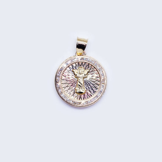 14K Child Jesus Cubic Zirconia Pendant Charm