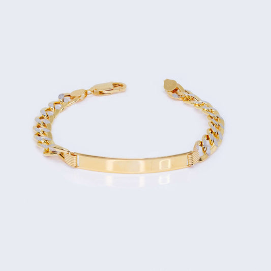 14K Gold Cuban Curb Name Plate Bracelet 8 3/16’’ 6 mm