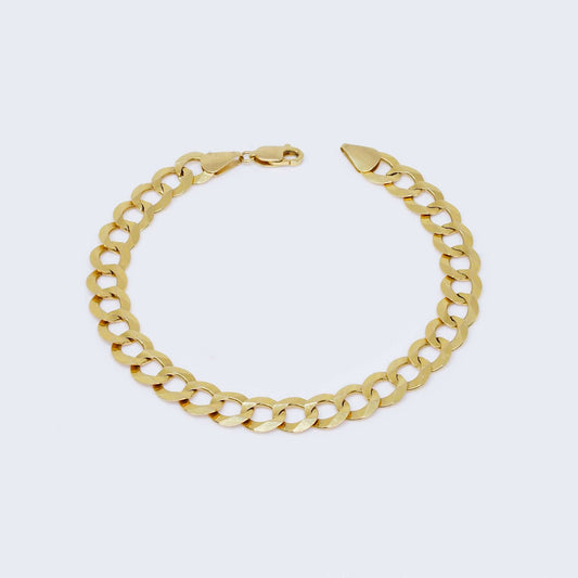 14K Yellow Curb Link Ankle Bracelet