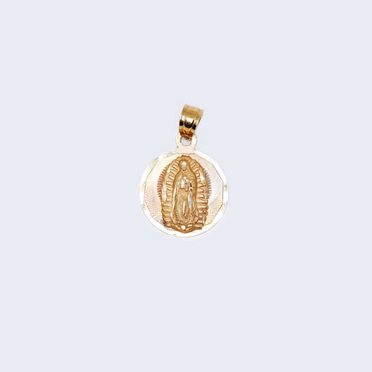 14K Gold Virgen de Guadalupe Pendant Charm