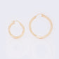 14K Shaped Hoops with Rhombus Textured 26mm/37mm