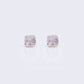 10K Princess 0.05ct Diamond Square Earrings