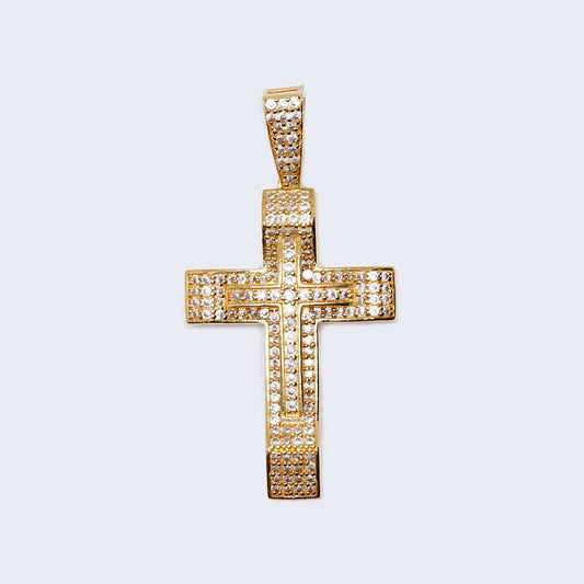 14K Gold Devine Multiple Cross Pendant Charm