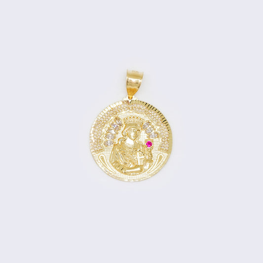 14K St. Barbara with CZ