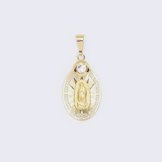 14K Virgin Mary with the Cross