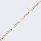 14K Dual Tone Carved Gold Chain Ankle Bracelet