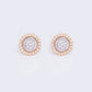 14K Round 2-tones 0.22ct Diamond Stud Earrings