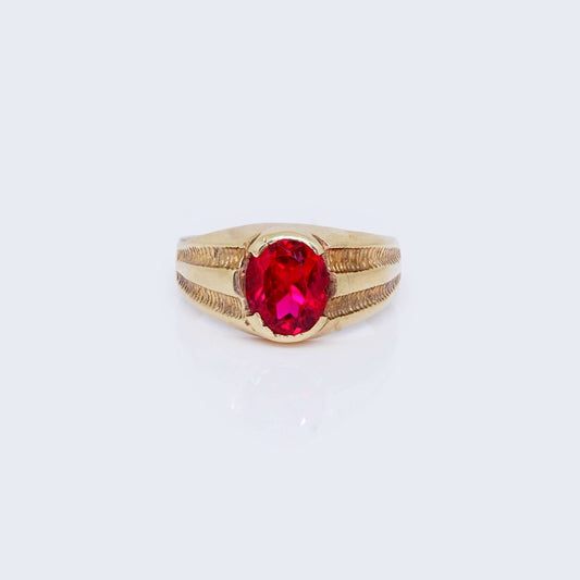 10K RED OVAL STONE