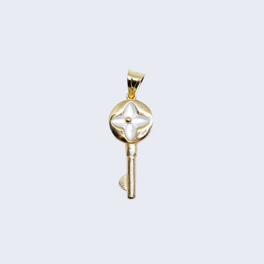 14K GOLD KEY CHARM PENDANT