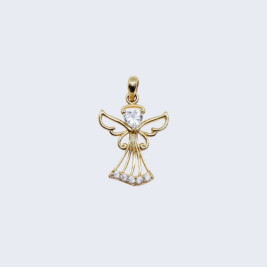 14K ANGEL WITH Cubic Zirconia