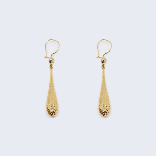 14K Yellow Gold Magnificent Drop Dangle Earrings