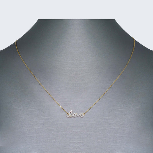 14K Gold Love Necklace Set