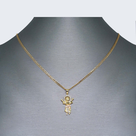 14K Gold Divine Child Necklace Set