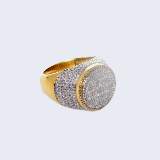 10K Gold Men Ring with 1.5 ct Diamonds