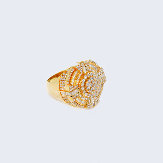 14K Baghette and Round Diamonds Ring